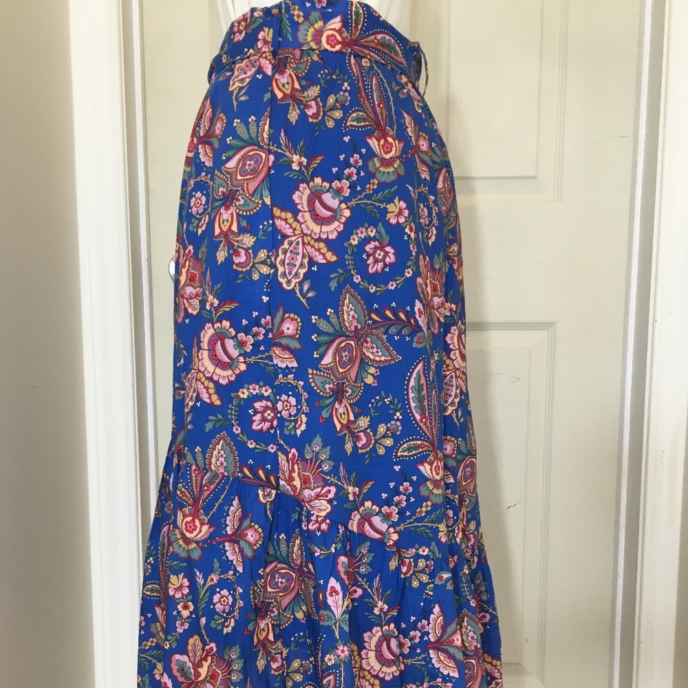 J. Crew with Liberty Flora Belle high-low midi skirt, NWT Sz 8T - Picture 2 of 4